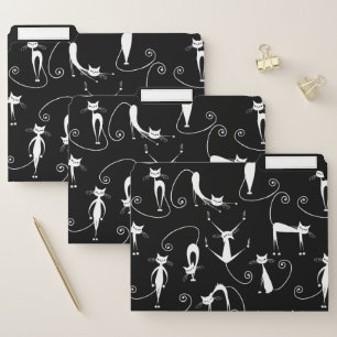 Whimsical Cats File Folders
