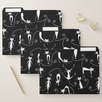 Whimsical Cats File Folders by kahmier at Zazzle