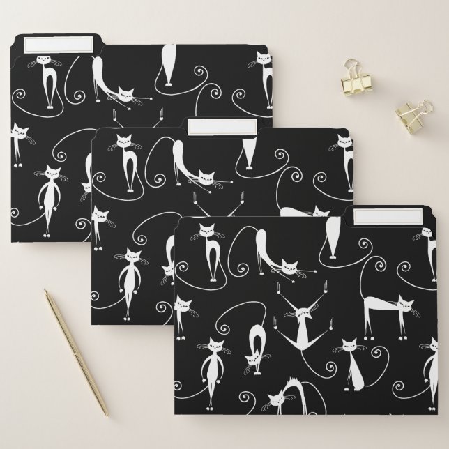Whimsical Cats File Folders (Set)