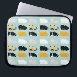 Whimsical Cats Pattern Laptop Sleeve<br><div class="desc">Adorable sleeping cats pattern features a tuxedo or bicolor cat,  a gray tabby,  an orange tabby,  a white cat,  a black cat,  and a rag doll cat on a mint green background. Perfect for the (crazy) cat people in your life.</div>