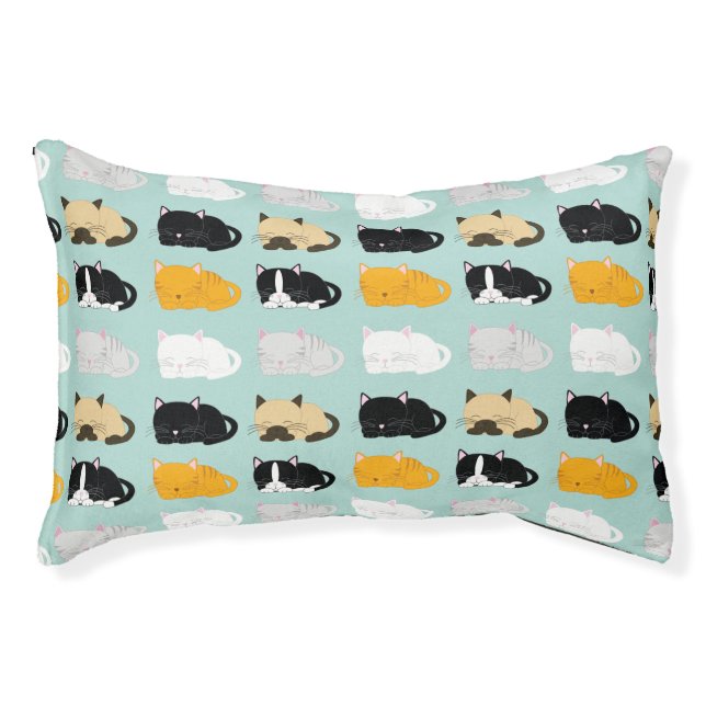 Whimsical Cats Pattern Pet Bed (Front)