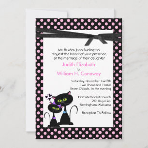 Whimsical Cats Wedding Invitation