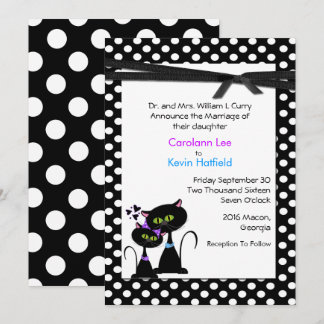 Whimsical Cats Wedding Invitation
