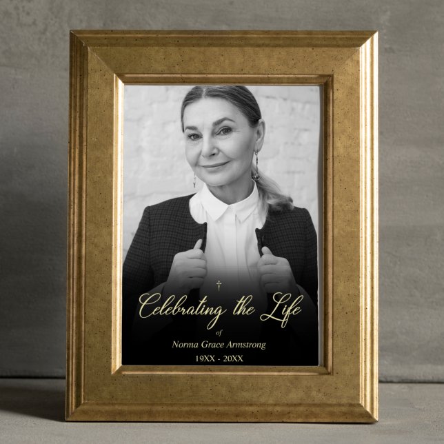 Whimsical Celebrating the Life Photo Funeral Poster (Creator Uploaded)