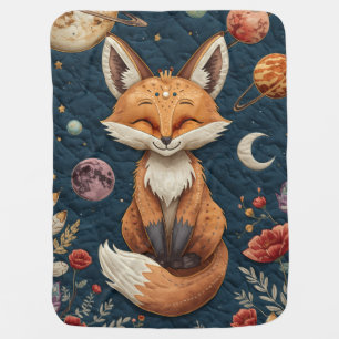 ​Whimsical Celestial Boho Fox Quilted Style Baby B Blanket