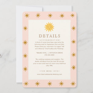 Whimsical Celestial Folk Details Invitation