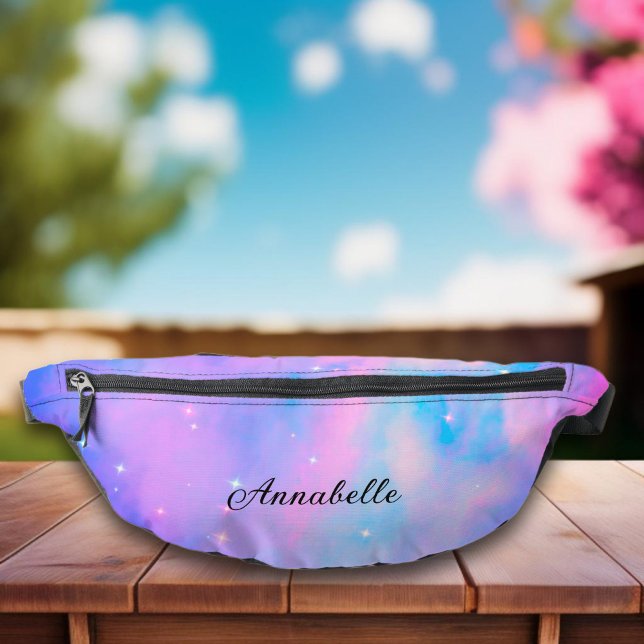 Whimsical Celestial Sky Girly Custom Name Fanny Pack (Creator Uploaded)