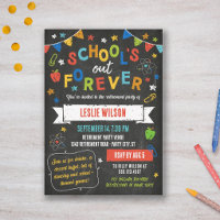 Whimsical Chalkboard School Teacher Retirement