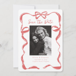 Whimsical Champagne Tower Save the Date Hand Drawn