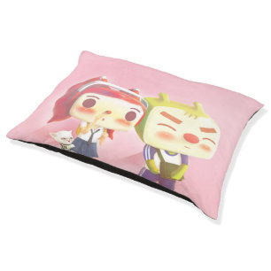 Whimsical Characters with Cat Pet Bed