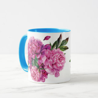 "Whimsical Charm: A Vintage-Inspired Watercolor Bo Mug