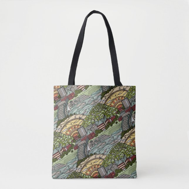 Whimsical Chattanooga Tote Bag (Front)