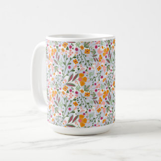 Whimsical Cheery and Colorful Flowers Coffee Mug