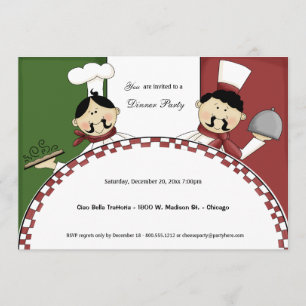 Whimsical Chef Dinner Party Invite