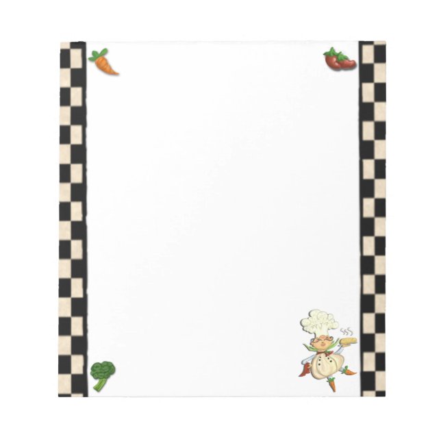 Whimsical Chef Notepad (Front)