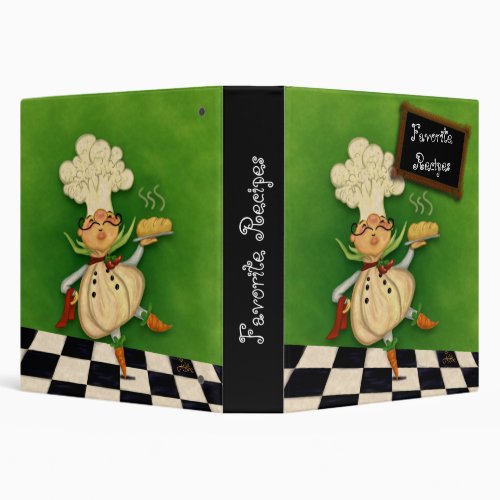 Whimsical Chef Recipe Binder