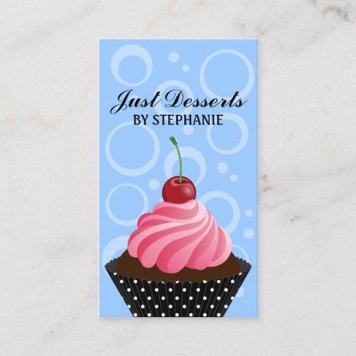 Customizable Cupcake Bakery Business Cards