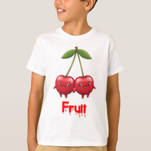 Whimsical Cherry Friends – Personalized Stickers T-Shirt