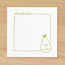 Whimsical & Chic Personalized Funny Pear Wedding