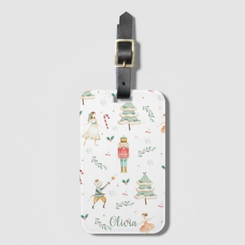 Whimsical Chic The Nutcracker Christmas Ballet  Luggage Tag
