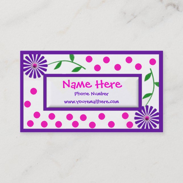 Whimsical Children's and Mommy Cal... Calling Card (Front)