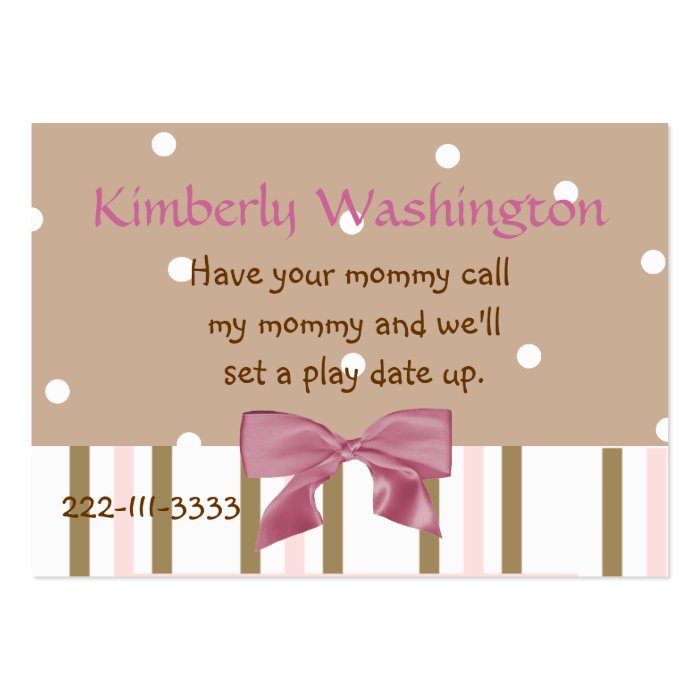 Whimsical Childrens Calling Card Business Card Template