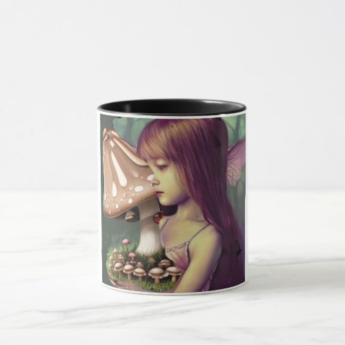 whimsical childs fairytale mushroom coffee tea mug