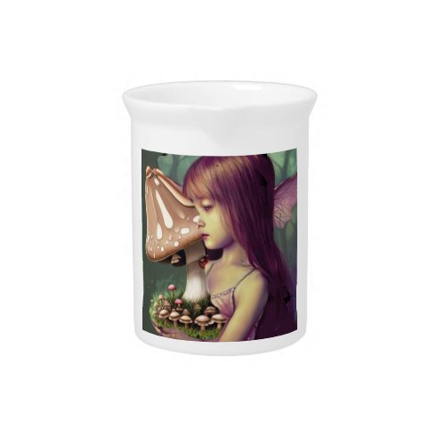 whimsical childs fairytale mushroom coffee tea mug beverage pitcher