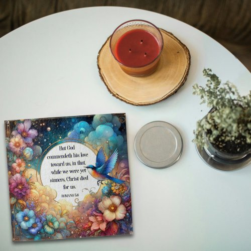 Whimsical Christian Scripture Verse Floral  Jigsaw Puzzle