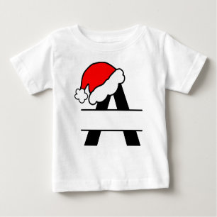 Whimsical Christmas Alphabet 'A' Design for Kids Baby T-Shirt