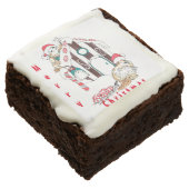 Whimsical Christmas Beaver Chalet Decorating Brownie (Angled)