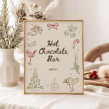 Whimsical Christmas Bridal Shower Hot Chocolate