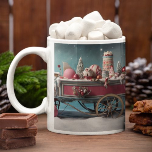 Whimsical Christmas Candy Cart 2 Mug