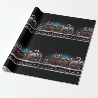 Whimsical Christmas Candy Train 1 Wrapping Paper