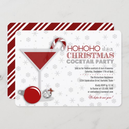 Whimsical Christmas Cocktail Party Invitation