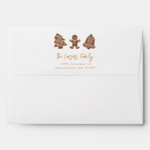 Whimsical Christmas Cookies Yellow Envelope