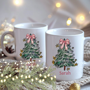 Whimsical Christmas Custom Watercolor Coffee Mug