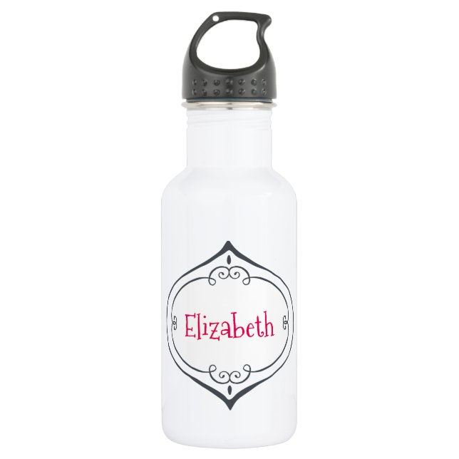Whimsical Christmas Design Customized Water Bottle (Front)