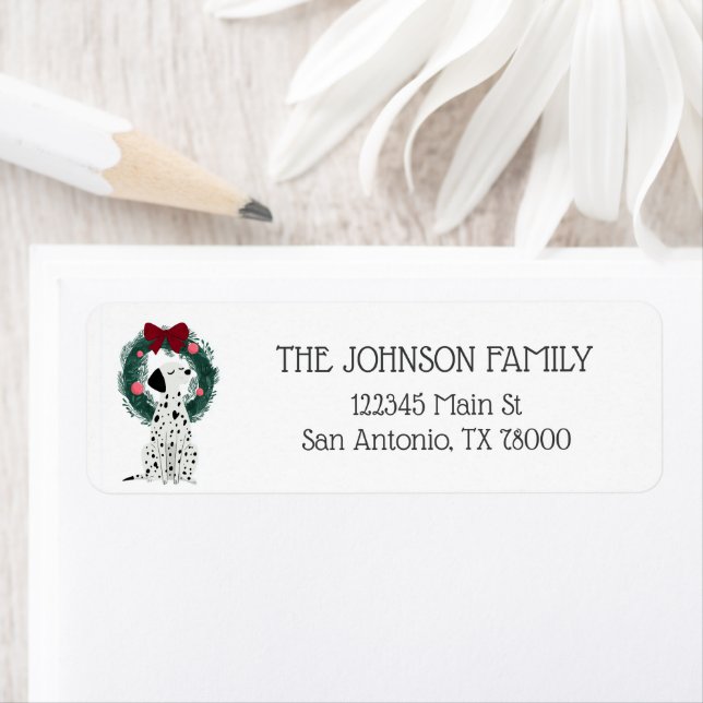Whimsical Christmas Dogs Return Address Label (Insitu)