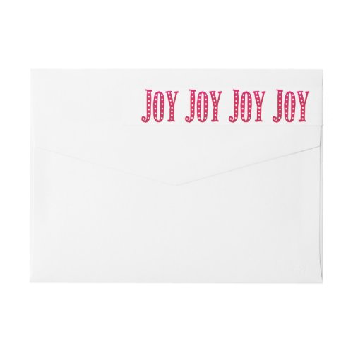 Whimsical Christmas Doodled Joy Custom Wrap Around Label