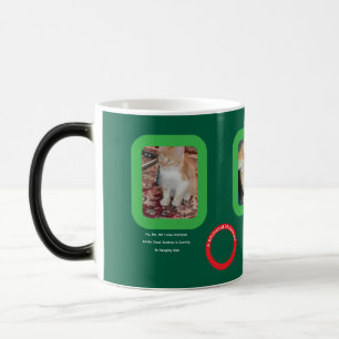 Whimsical Christmas Ginger Cat Color Morph Mug