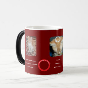 Whimsical Christmas Ginger Cat  Color Morph Mug