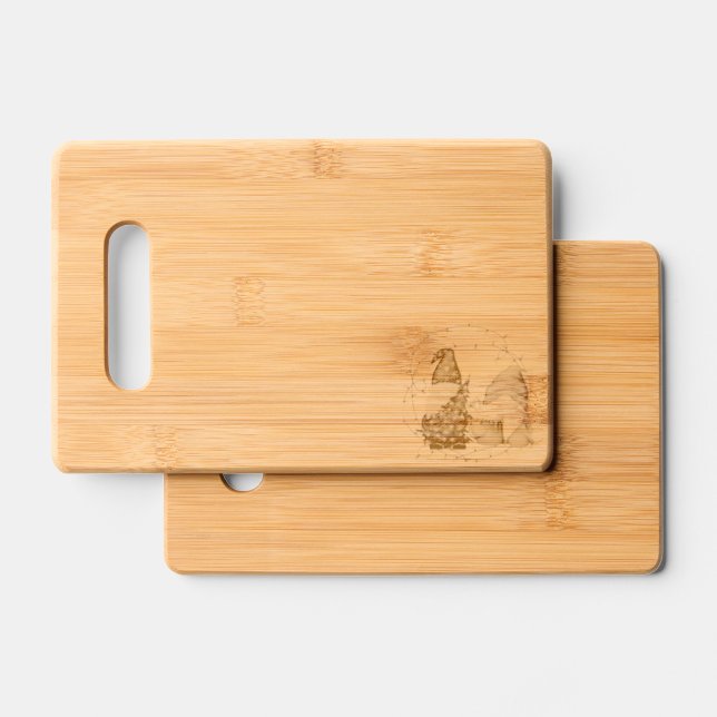 Whimsical Christmas Gnomes Engraved Cutting Board (Front & Back)