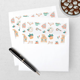 Whimsical Christmas Holiday Party Envelope Liner
