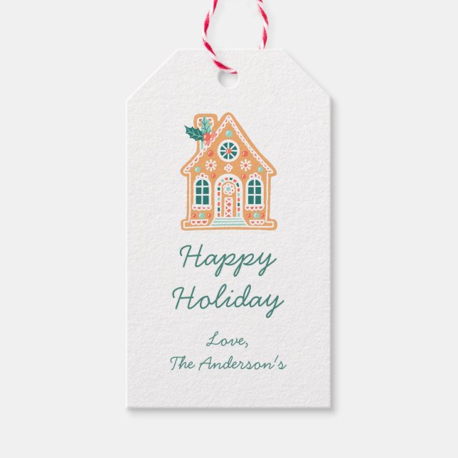 Whimsical Christmas Holiday Party Gift Tags (Front)
