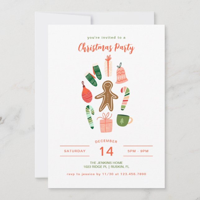 Whimsical Christmas Invitation (Front)