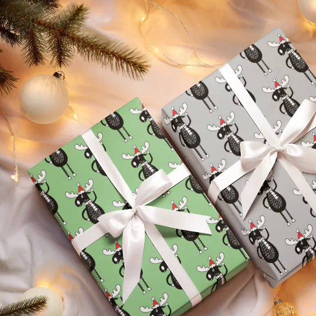 Moose Christmas Wrapping Paper 