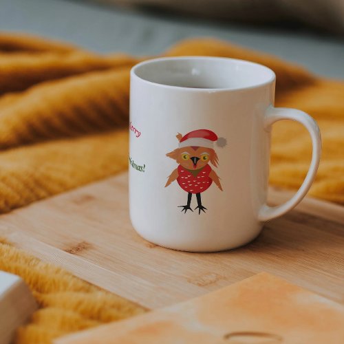 Whimsical Christmas Owl Mug