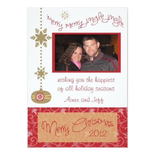 Whimsical Christmas Personalized Photo Card