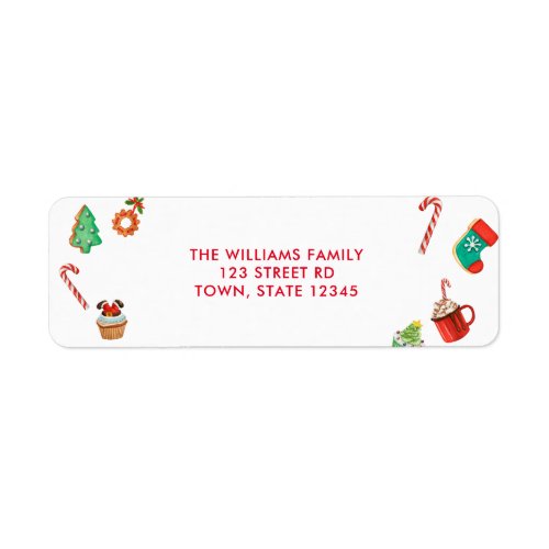Whimsical Christmas Return Address Label